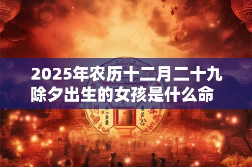 2025年农历十二月二十九除夕出生的女孩是什么命  名字推荐