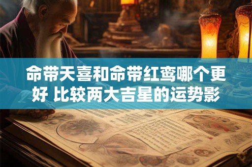 命带天喜和命带红鸾哪个更好 比较两大吉星的运势影响