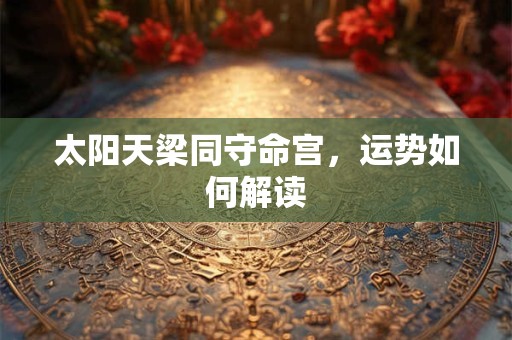 太阳天梁同守命宫，运势如何解读