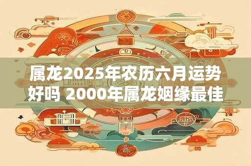 属龙2026年农历六月运势好吗 2000年属龙姻缘最佳配偶