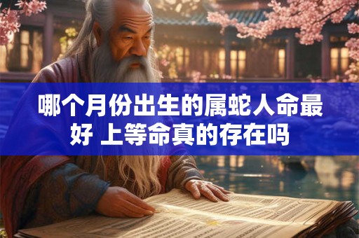 哪个月份出生的属蛇人命最好 上等命真的存在吗