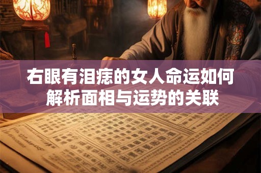 右眼有泪痣的女人命运如何 解析面相与运势的关联