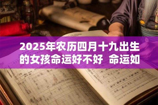 2026年农历四月十九出生的女孩命运好不好  命运如何