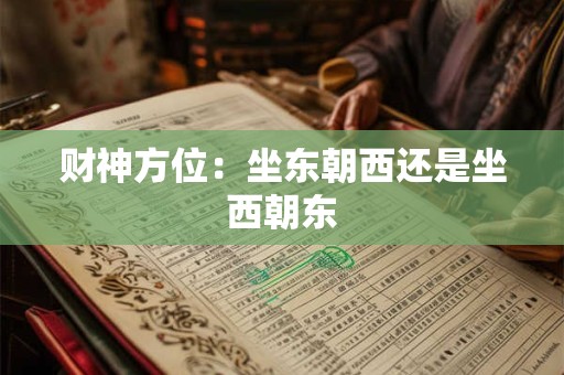 财神方位：坐东朝西还是坐西朝东