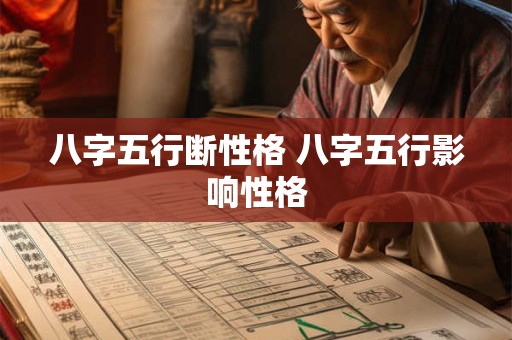 八字五行断性格 八字五行影响性格