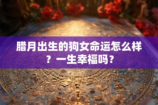 腊月出生的狗女命运怎么样？一生幸福吗？