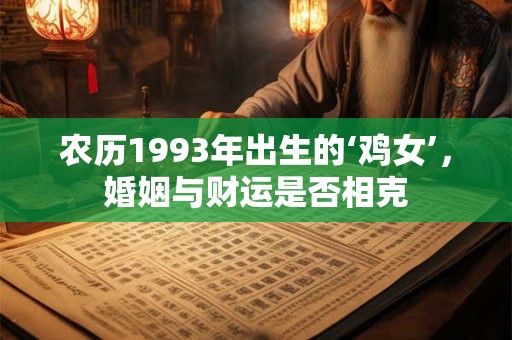 农历1993年出生的‘鸡女’，婚姻与财运是否相克