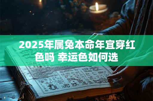 2026年属兔本命年宜穿红色吗 幸运色如何选