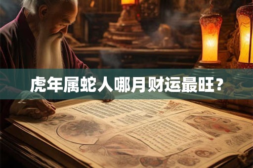 虎年属蛇人哪月财运最旺？