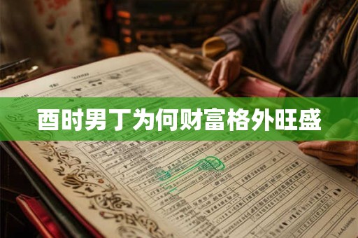 酉时男丁为何财富格外旺盛