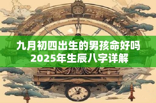九月初四出生的男孩命好吗 2025年生辰八字详解
