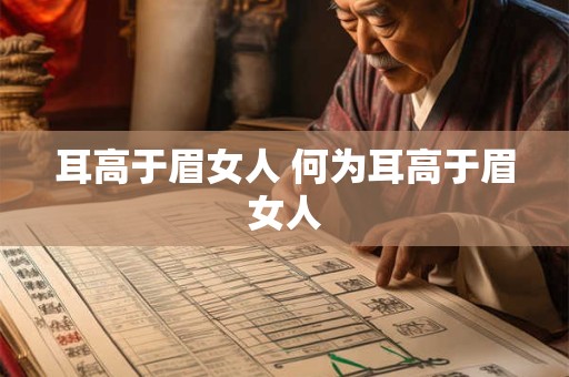 耳高于眉女人 何为耳高于眉女人