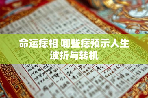 命运痣相 哪些痣预示人生波折与转机
