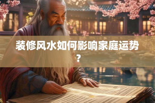装修风水如何影响家庭运势？