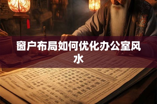 窗户布局如何优化办公室风水
