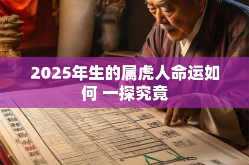 2025年生的属虎人命运如何 一探究竟
