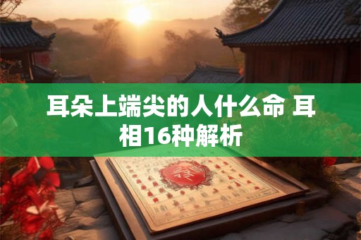 耳朵上端尖的人什么命 耳相16种解析