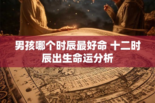 男孩哪个时辰最好命 十二时辰出生命运分析