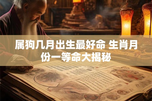 属狗几月出生最好命 生肖月份一等命大揭秘