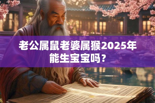 老公属鼠老婆属猴2025年能生宝宝吗？