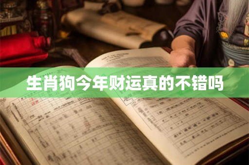 生肖狗今年财运真的不错吗