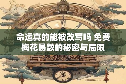 详细阅读:命运真的能被改写吗 免费梅花易数的秘密与局限 命运真的能被改写吗 免费梅花易数的秘密与局限