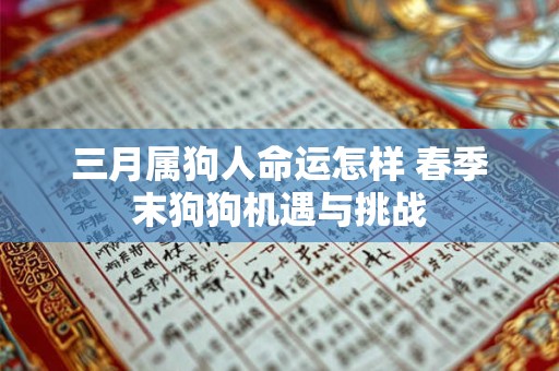 三月属狗人命运怎样 春季末狗狗机遇与挑战