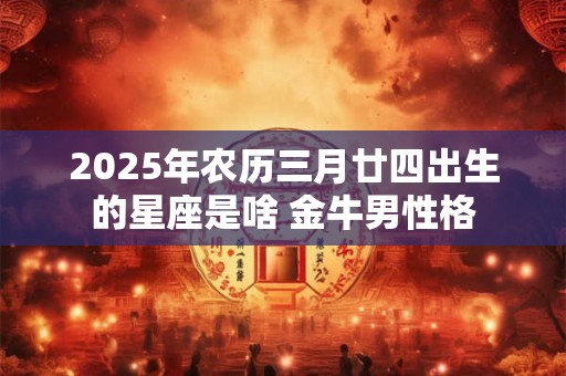 2025年农历三月廿四出生的星座是啥 金牛男性格 2025年农历三月廿四出生的星座是啥 金牛男性格