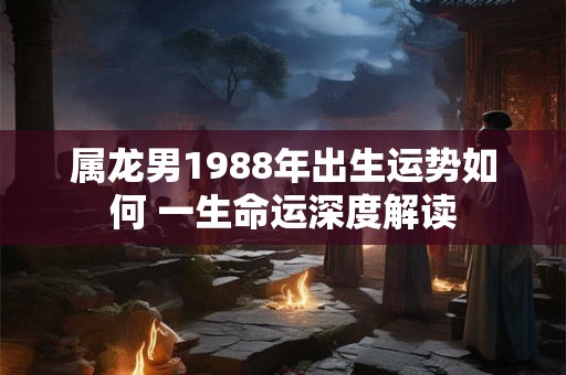 属龙男1988年出生运势如何 一生命运深度解读