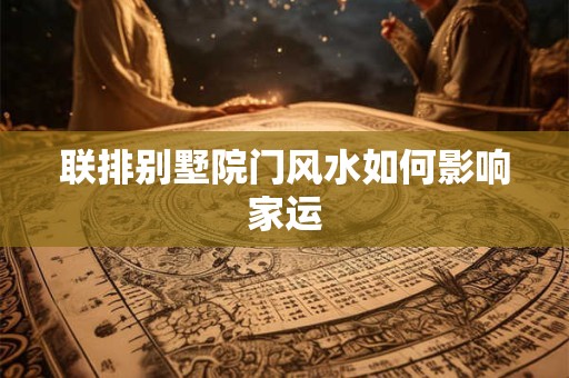 联排别墅院门风水如何影响家运