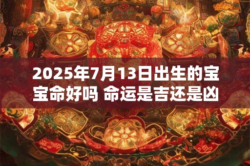 2025年7月13日出生的宝宝命好吗 命运是吉还是凶