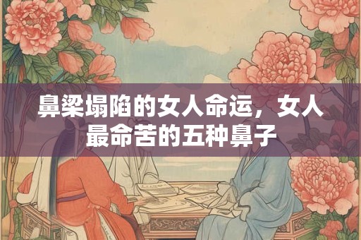 鼻梁塌陷的女人命运，女人最命苦的五种鼻子
