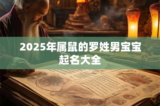 2025年属鼠的罗姓男宝宝起名大全