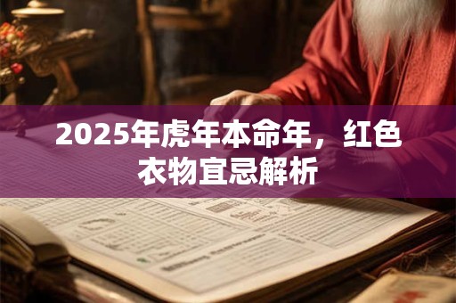 2025年虎年本命年，红色衣物宜忌解析