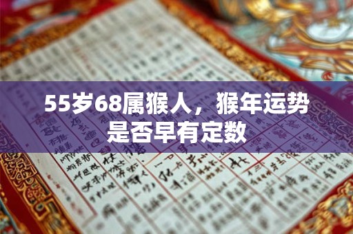 55岁68属猴人，猴年运势是否早有定数