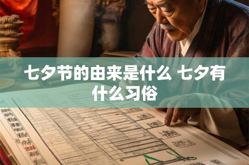 七夕节的由来是什么 七夕有什么习俗