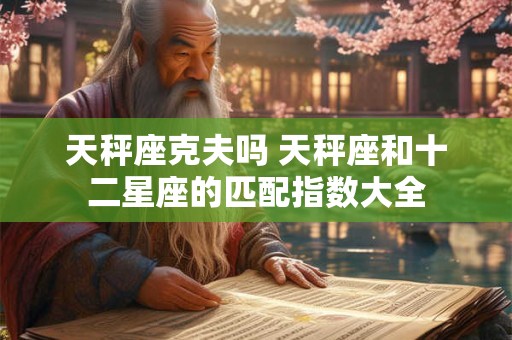 天秤座克夫吗 天秤座和十二星座的匹配指数大全