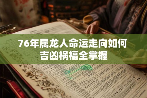 76年属龙人命运走向如何 吉凶祸福全掌握