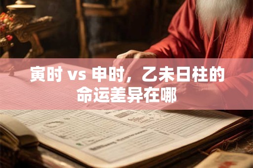 寅时 vs 申时，乙未日柱的命运差异在哪