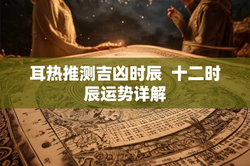 耳热推测吉凶时辰  十二时辰运势详解