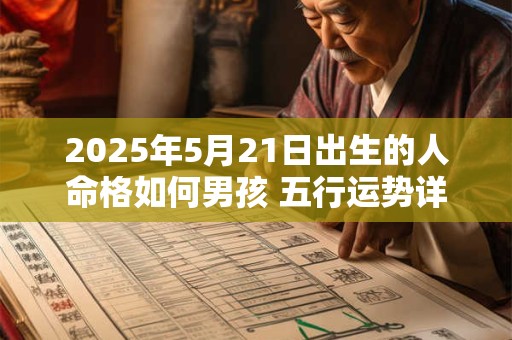 2025年5月21日出生的人命格如何男孩 五行运势详解