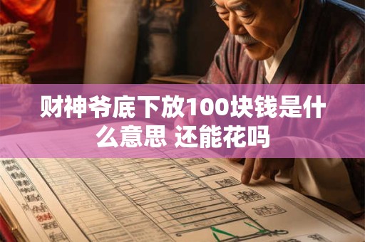 财神爷底下放100块钱是什么意思 还能花吗 财神爷底下放100块钱是什么意思 还能花吗