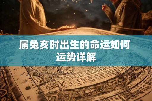 属兔亥时出生的命运如何 运势详解