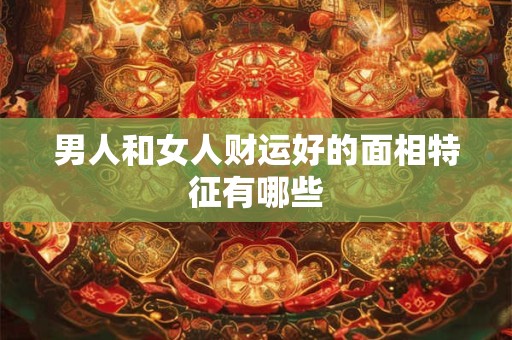 男人和女人财运好的面相特征有哪些