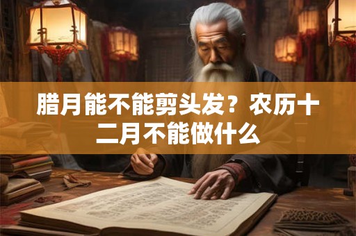 腊月能不能剪头发？农历十二月不能做什么