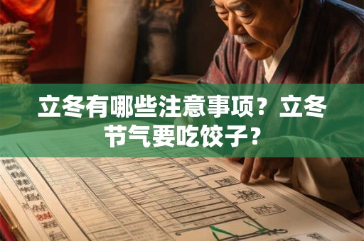 立冬有哪些注意事项？立冬节气要吃饺子？