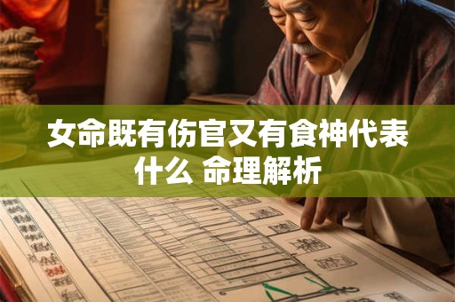 女命既有伤官又有食神代表什么 命理解析