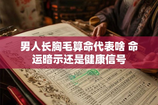 男人长胸毛算命代表啥 命运暗示还是健康信号