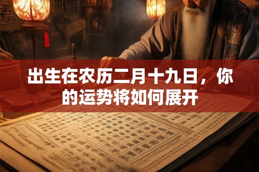 出生在农历二月十九日，你的运势将如何展开