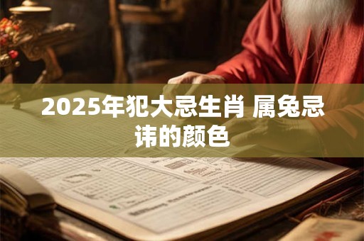 详细阅读:2025年犯大忌生肖 属兔忌讳的颜色 2025年犯大忌生肖 属兔忌讳的颜色